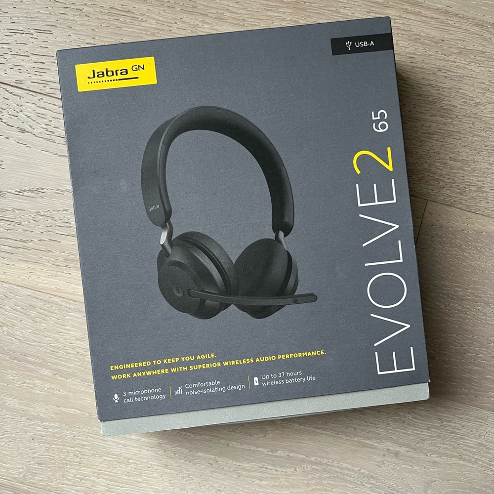 Jabra Evolve2 65 On-Ear Wireless Headphones - Black
